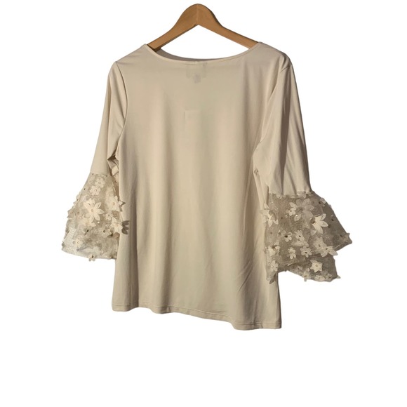 Evening by eci off white blouse size sz L - Picture 3 of 10